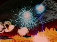 La base stellaire cylone se fait happer par les réactions en chaîne des mines de tylium...